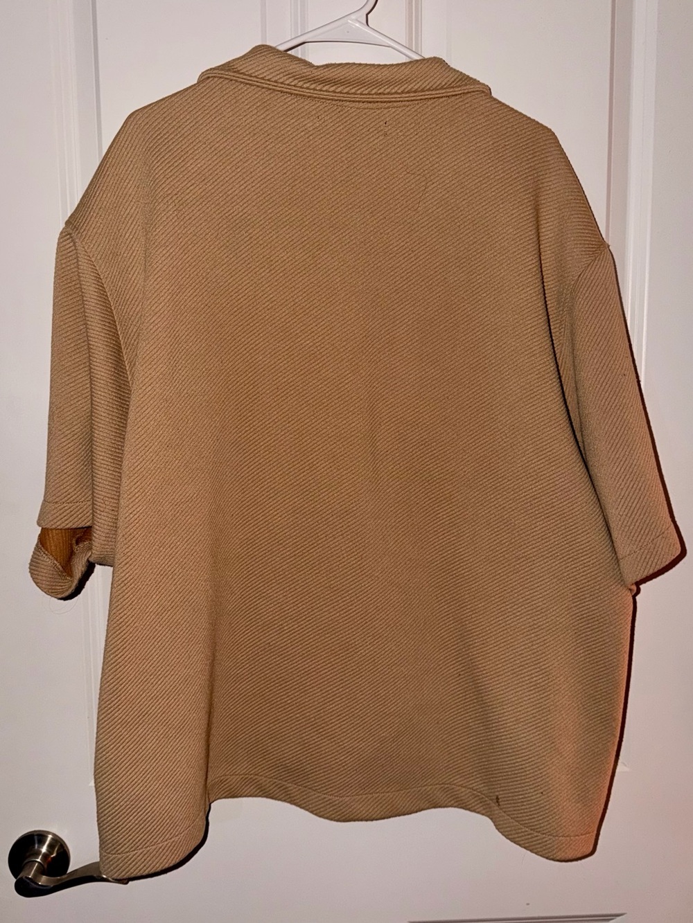 Tan Ribbed Button-Front Cardigan - Picture 6 of 9